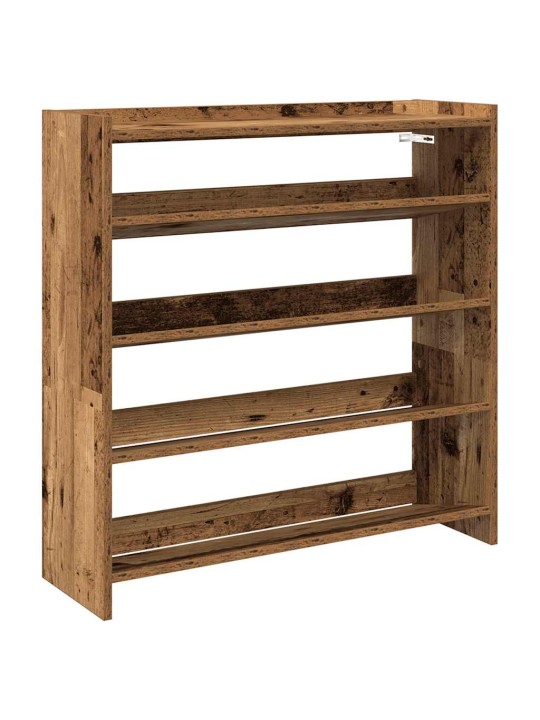 Kenkäteline vanhaa puuta 80x25x81 cm lastulevy