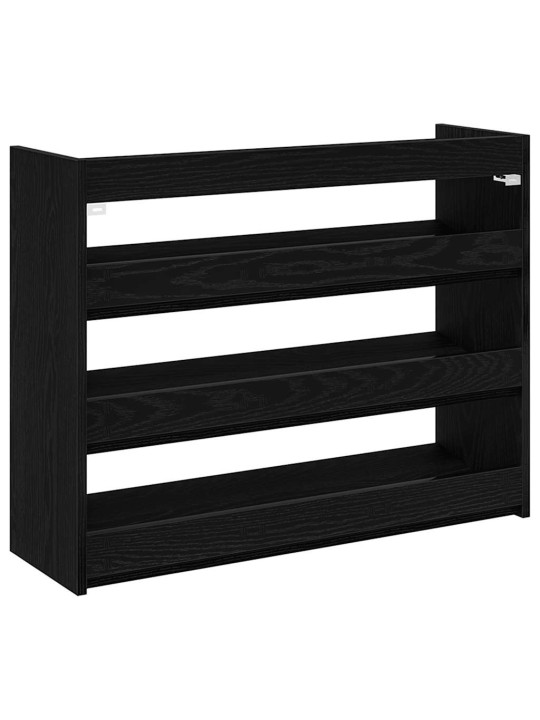 Kenkäteline musta 80x25x62 cm tekninen puu