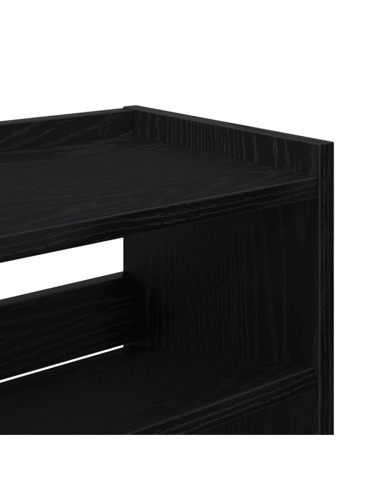 Kenkäteline musta 80x25x62 cm tekninen puu