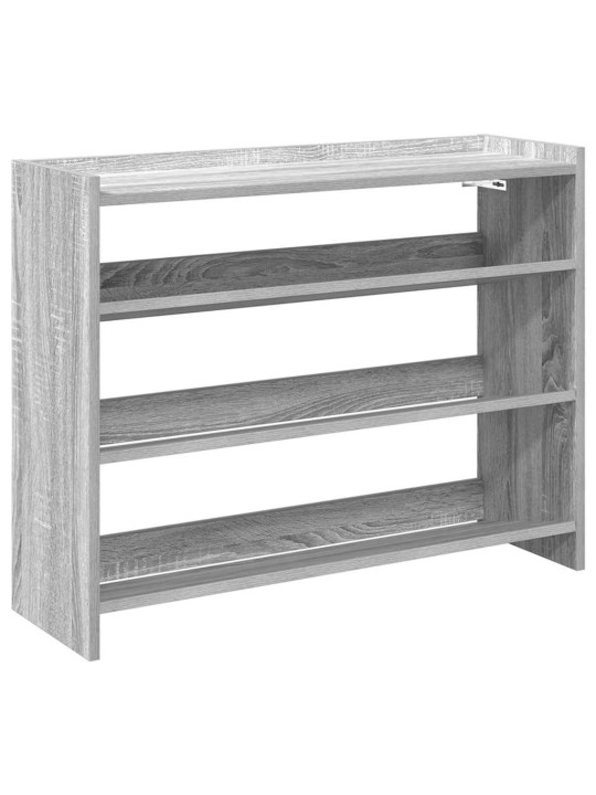 Kenkäteline harmaa sonoma 80x25x62 cm tekninen puu