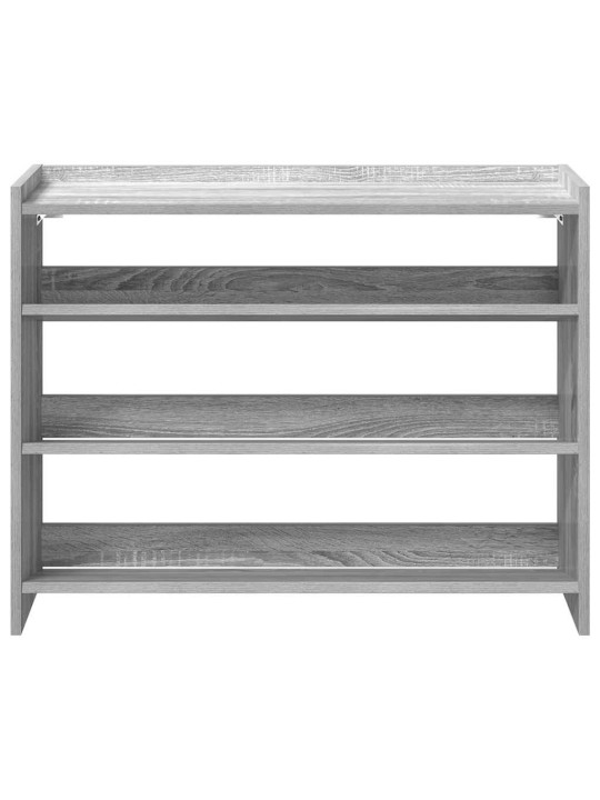 Kenkäteline harmaa sonoma 80x25x62 cm tekninen puu