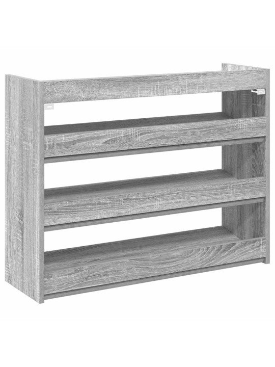 Kenkäteline harmaa sonoma 80x25x62 cm tekninen puu