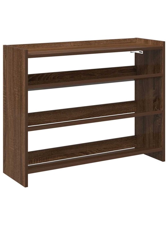 Kenkäteline ruskea tammi 80x25x62 cm tekninen puu