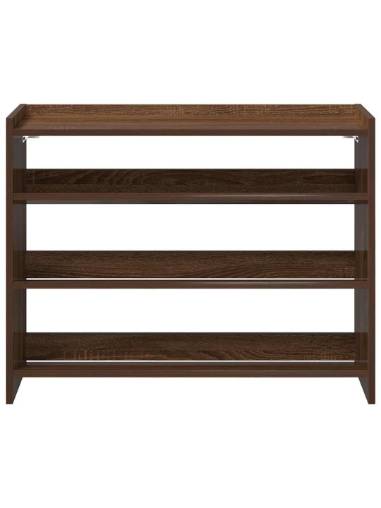 Kenkäteline ruskea tammi 80x25x62 cm tekninen puu