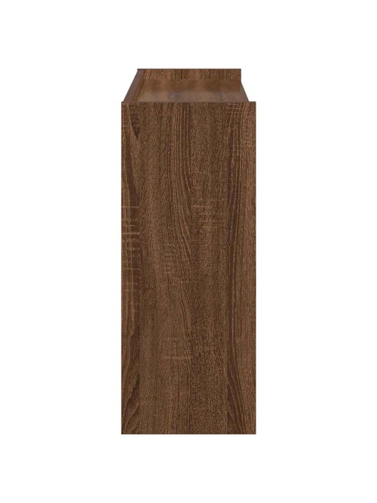 Kenkäteline ruskea tammi 80x25x62 cm tekninen puu