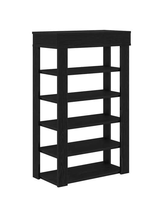 Kenkäteline musta 60x30x98 cm tekninen puu