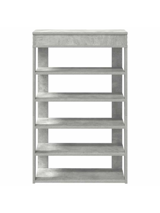 Kenkäteline betoninharmaa 60x30x98 cm tekninen puu