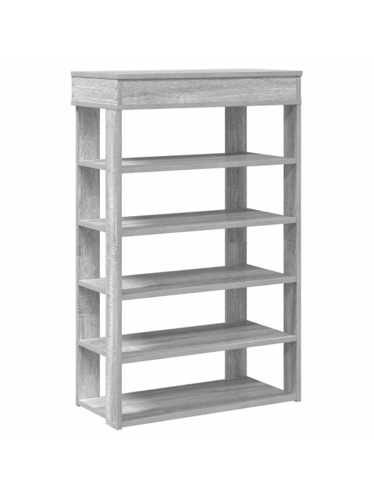 Kenkäteline harmaa sonoma 60x30x98 cm tekninen puu