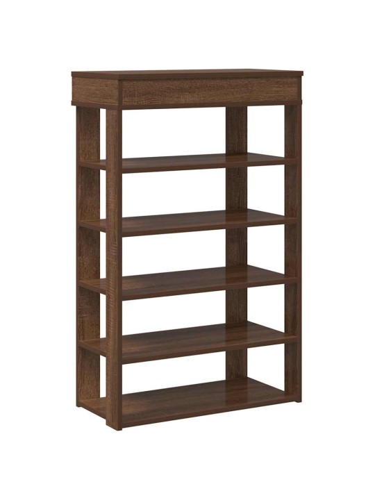 Kenkäteline ruskea tammi 60x30x98 cm tekninen puu