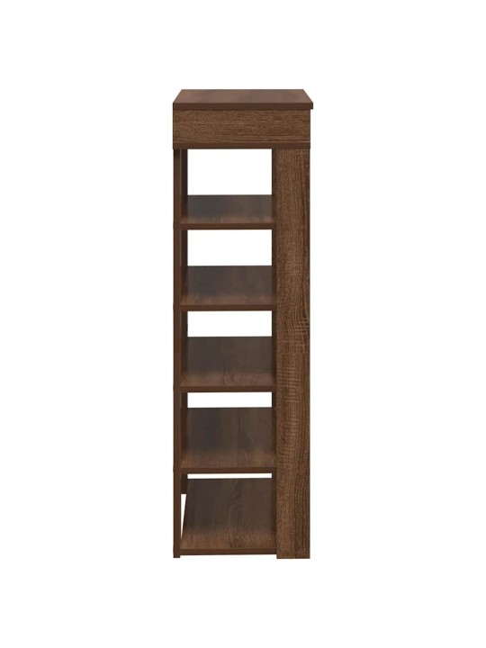 Kenkäteline ruskea tammi 60x30x98 cm tekninen puu