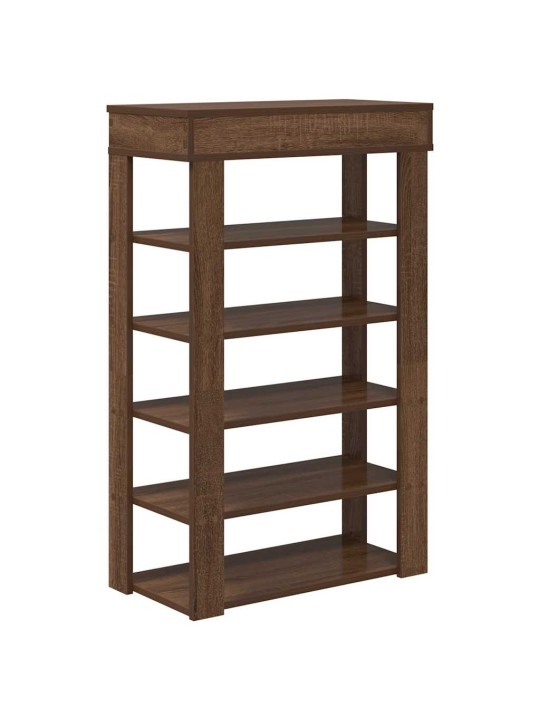 Kenkäteline ruskea tammi 60x30x98 cm tekninen puu