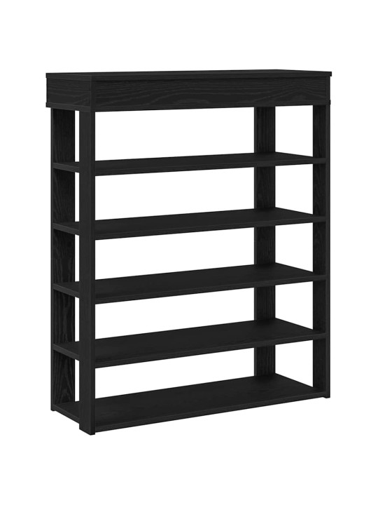 Kenkäteline musta 80x30x98 cm tekninen puu
