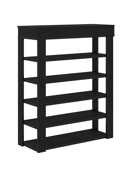 Kenkäteline musta 80x30x98 cm tekninen puu