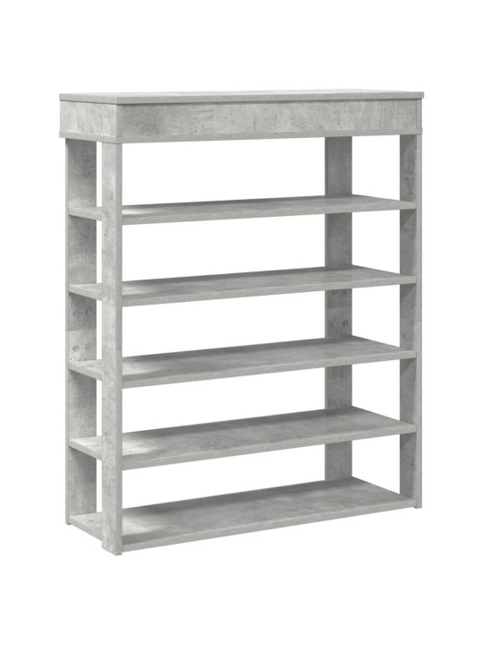 Kenkäteline betoninharmaa 80x30x98 cm tekninen puu