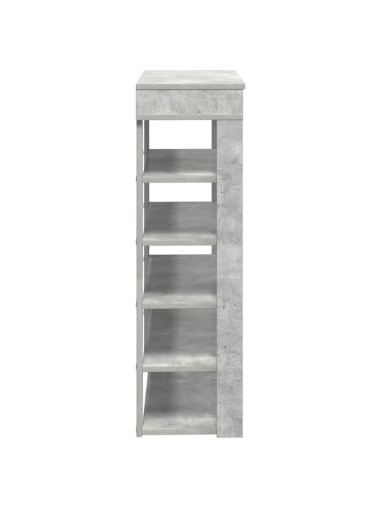 Kenkäteline betoninharmaa 80x30x98 cm tekninen puu
