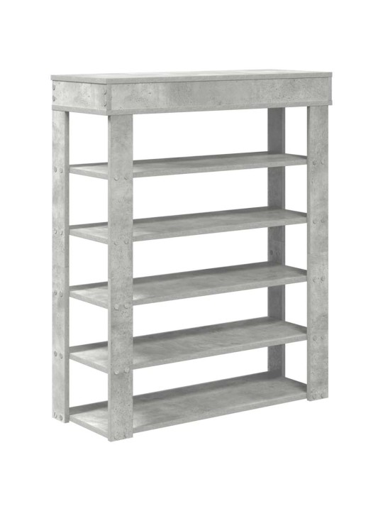 Kenkäteline betoninharmaa 80x30x98 cm tekninen puu