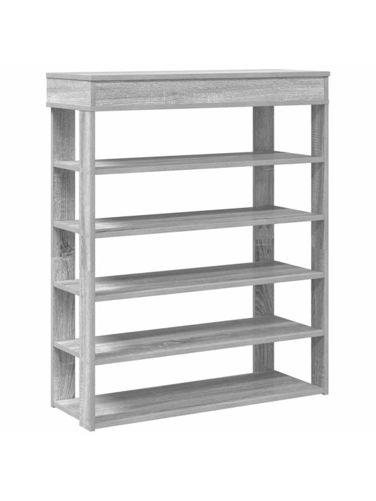 Kenkäteline harmaa sonoma 80x30x98 cm tekninen puu