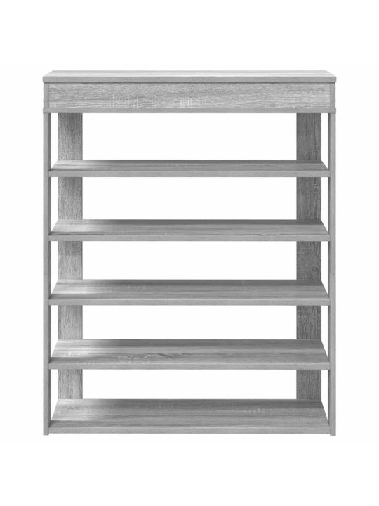 Kenkäteline harmaa sonoma 80x30x98 cm tekninen puu