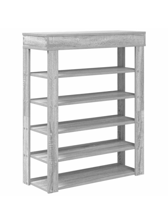 Kenkäteline harmaa sonoma 80x30x98 cm tekninen puu