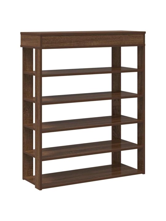 Kenkäteline ruskea tammi 80x30x98 cm tekninen puu