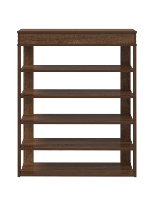 Kenkäteline ruskea tammi 80x30x98 cm tekninen puu