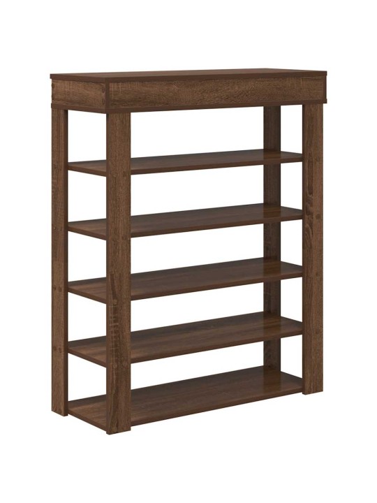 Kenkäteline ruskea tammi 80x30x98 cm tekninen puu