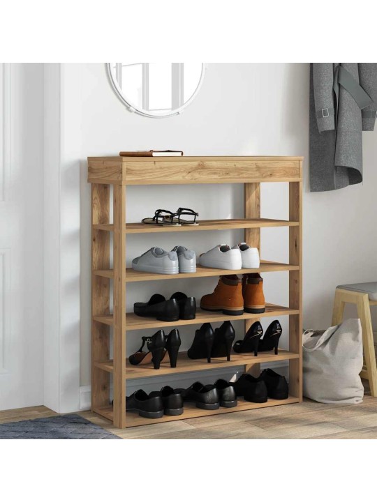 Kenkäteline artesaani tammi 80x30x98 cm tekninen puu