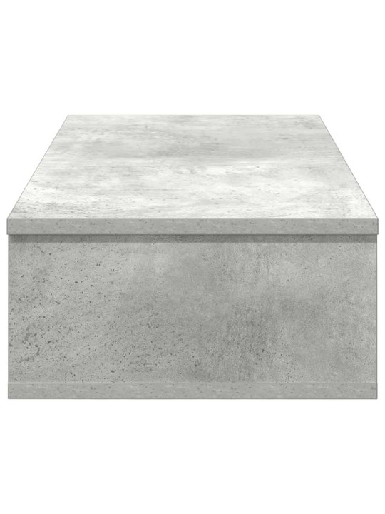 Seinähylly laatikoilla betoninharmaa 80x34x17 cm tekninen puu