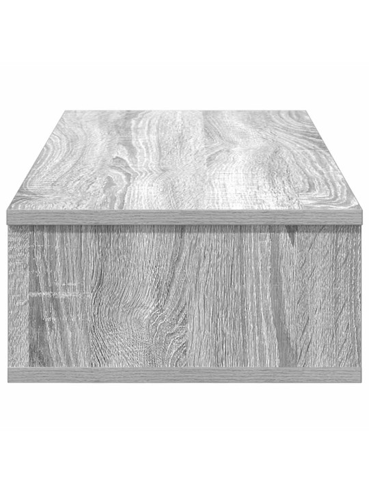Seinähylly laatikoilla harmaa sonoma 80x34x17 cm tekninen puu