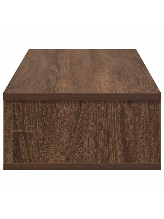 Seinähylly laatikoilla ruskea tammi 80x34x17 cm tekninen puu