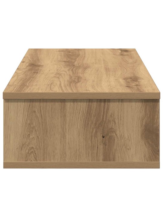 Seinähylly laatikoilla artesaani tammi 80x34x17 cm tekninen puu