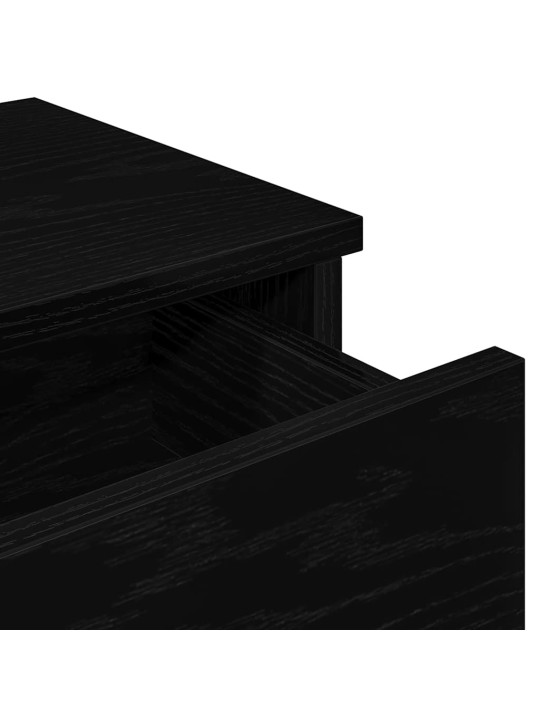 Seinähylly laatikoilla musta 100x37,5x19 cm tekninen puu