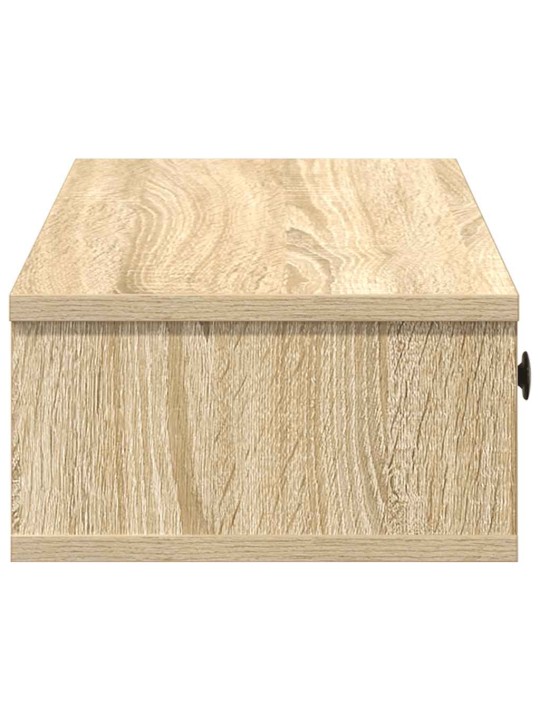 Seinähylly laatikoilla sonoma-tammi 100x37,5x19 cm tekninen puu