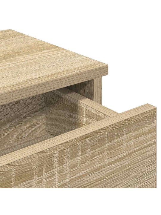 Seinähylly laatikoilla sonoma-tammi 100x37,5x19 cm tekninen puu