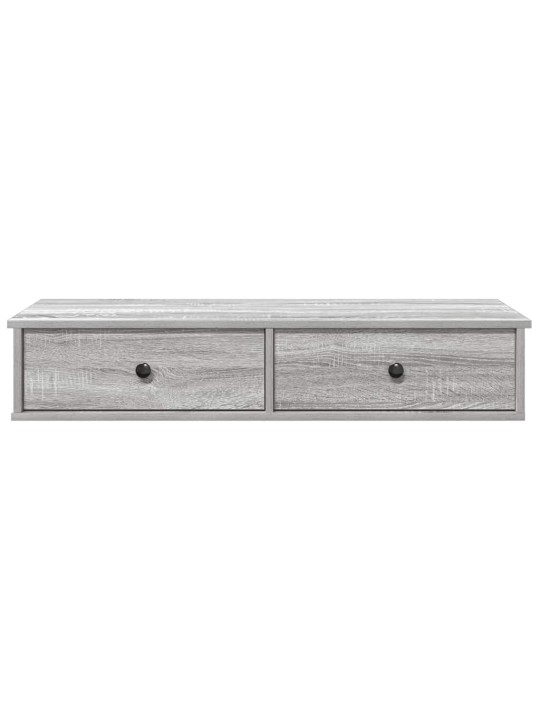 Seinähylly laatikoilla harmaa sonoma 100x37,5x19cm tekninen puu