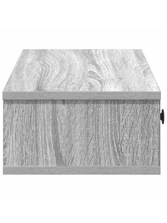 Seinähylly laatikoilla harmaa sonoma 100x37,5x19cm tekninen puu