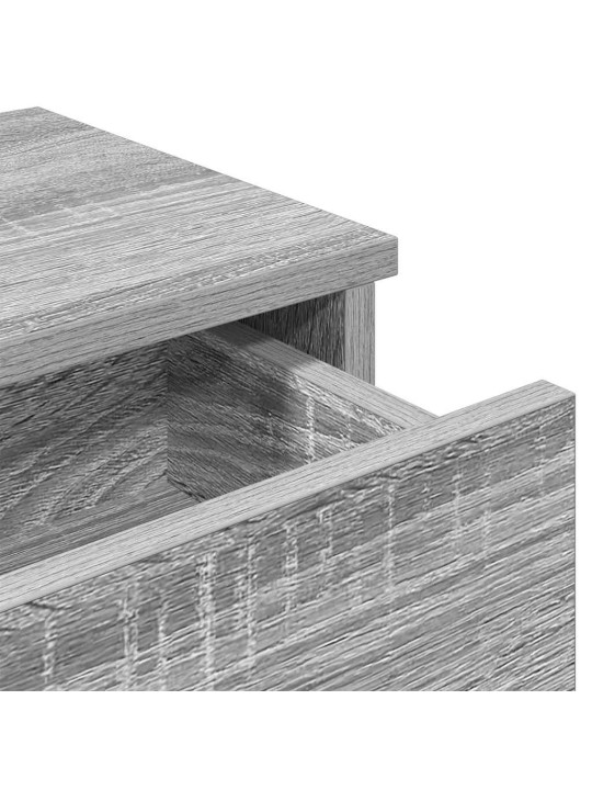 Seinähylly laatikoilla harmaa sonoma 100x37,5x19cm tekninen puu