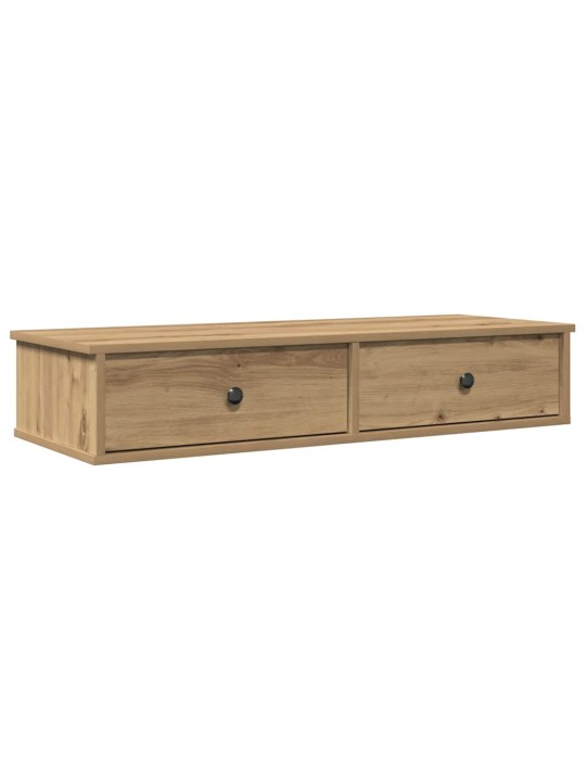 Seinähylly laatikoilla artesaani 100x37,5x19 cm tekninen puu