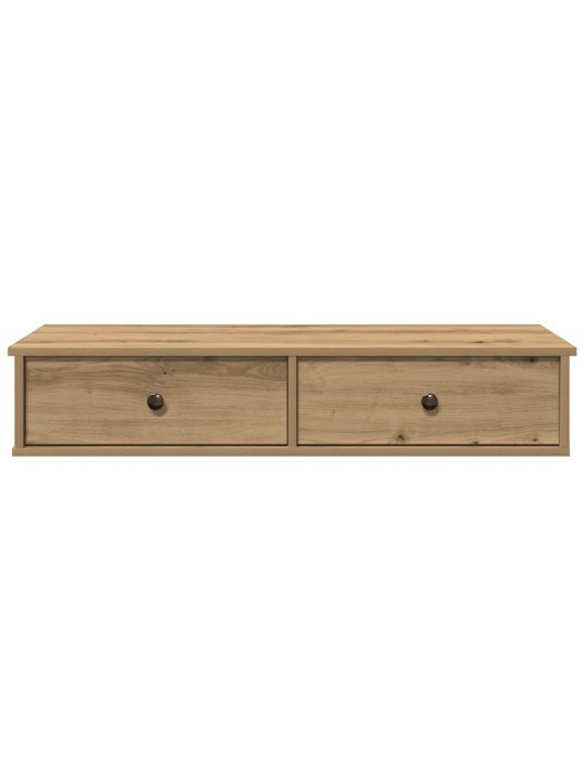 Seinähylly laatikoilla artesaani 100x37,5x19 cm tekninen puu