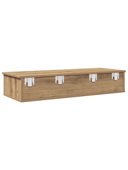 Seinähylly laatikoilla artesaani 100x37,5x19 cm tekninen puu