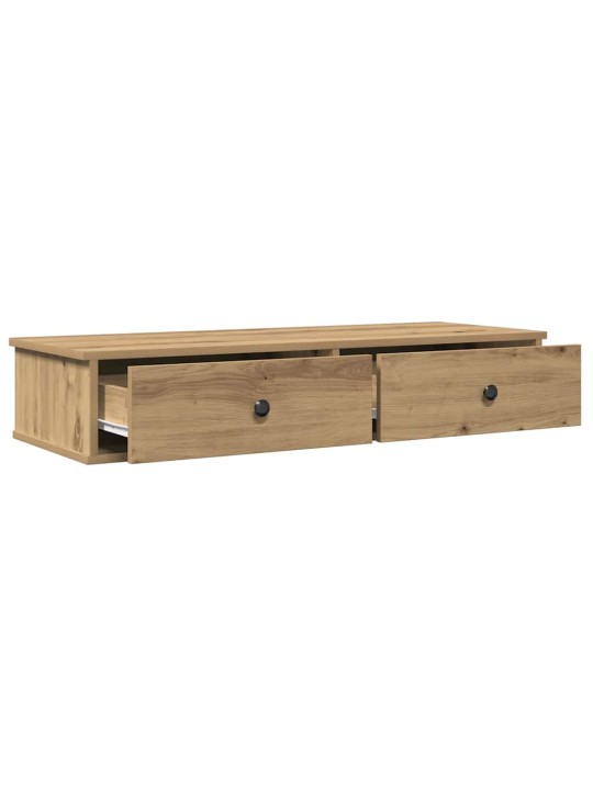 Seinähylly laatikoilla artesaani 100x37,5x19 cm tekninen puu