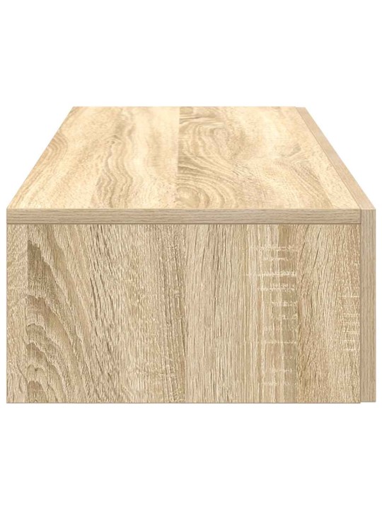 Seinähylly laatikoilla sonoma tammi 60x26,5x15 cm tekninen puu