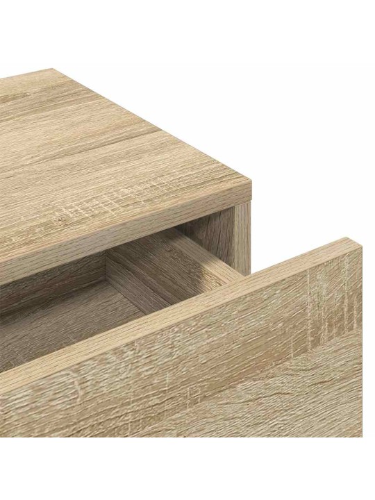 Seinähylly laatikoilla sonoma tammi 60x26,5x15 cm tekninen puu