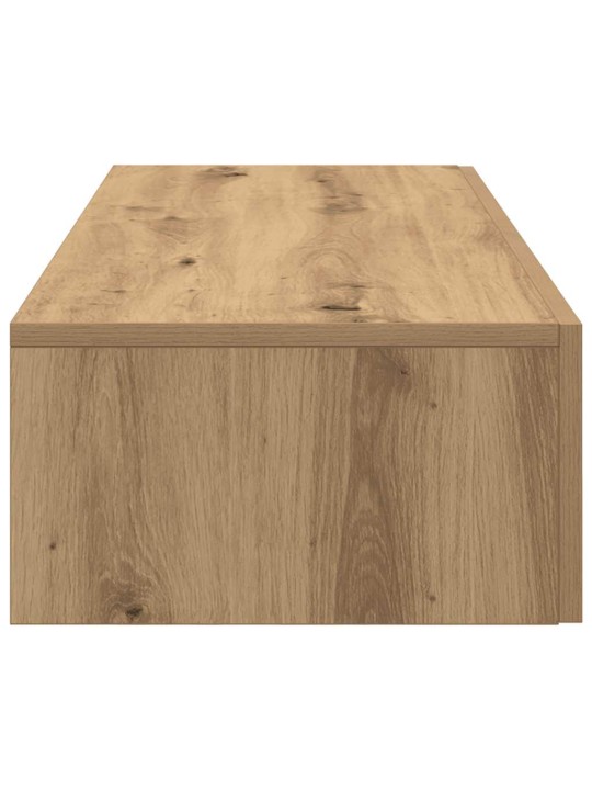 Seinähylly laatikoilla artesaani tammi 60x26,5x15 cm lastulevy
