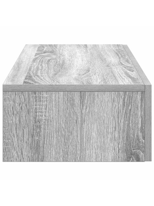 Seinähylly laatikoilla harmaa sonoma 80x33x17 cm tekninen puu