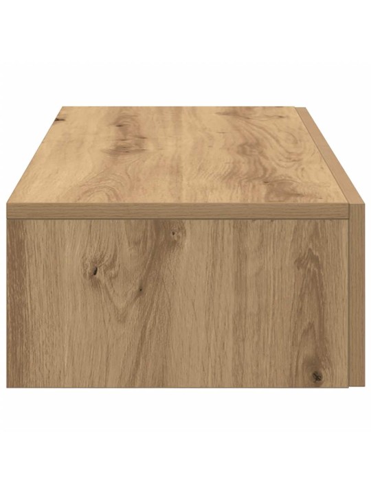Seinähylly laatikoilla artesaani tammi 80x33x17 cm tekninen puu
