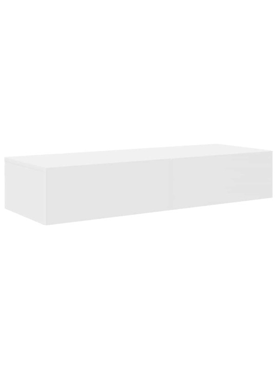 Seinähylly laatikoilla valkoinen 100x36x19 cm tekninen puu