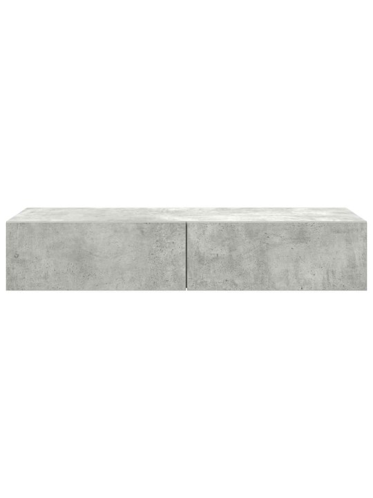 Seinähylly laatikoilla betoninharmaa 100x36x19 cm tekninen puu