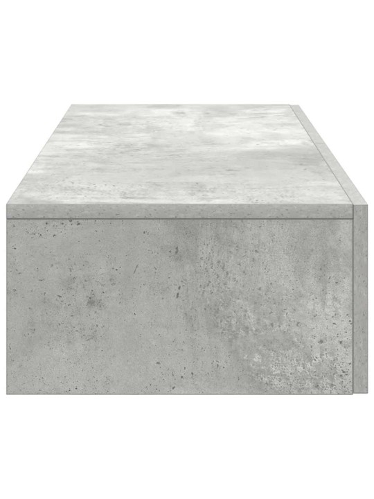 Seinähylly laatikoilla betoninharmaa 100x36x19 cm tekninen puu