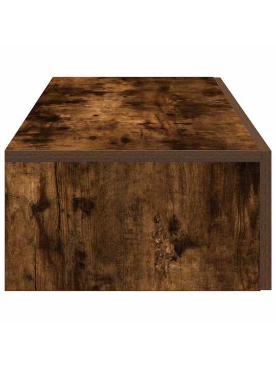 Seinähylly laatikoilla savutammi 100x36x19 cm tekninen puu